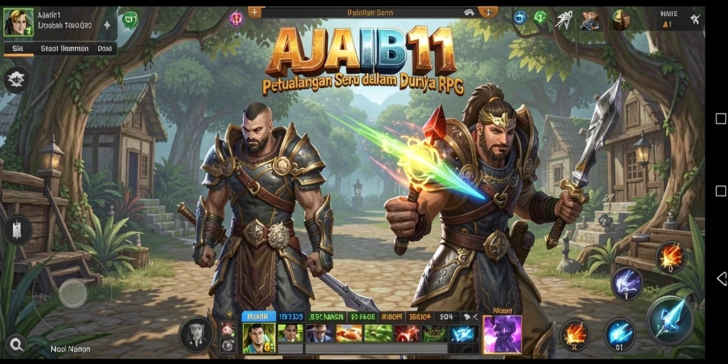 Tangkapan layar AJAIB11 menampilkan aksi pertempuran intens dalam dunia RPG.