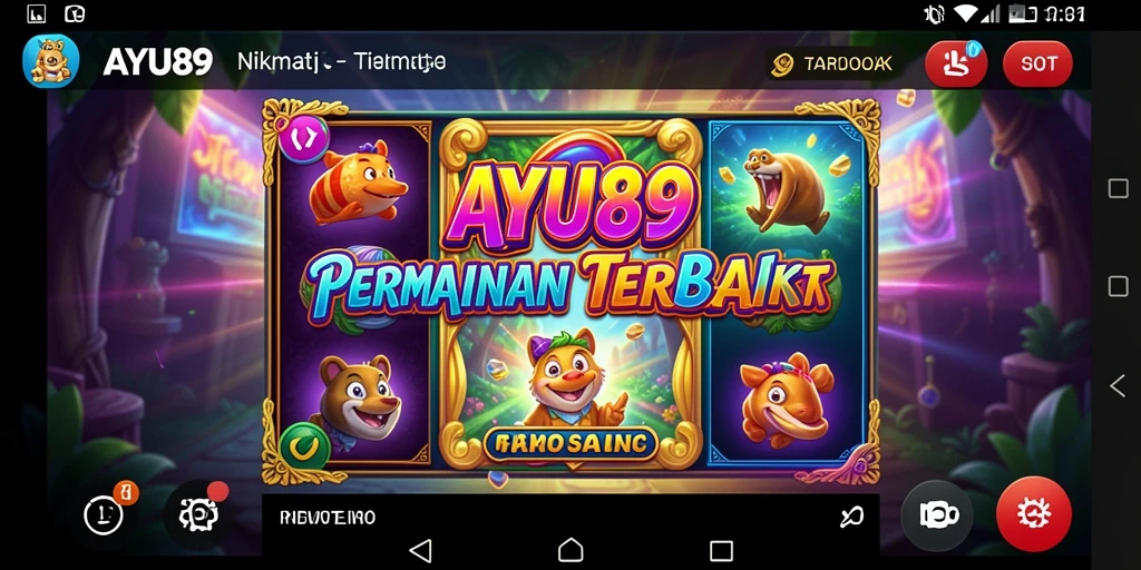 Screenshot menunjukkan gameplay AYU89 dengan mesin Slot yang menarik.