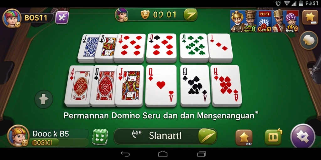 Tampilan menarik dari gameplay Domino yang seru dan menantang.