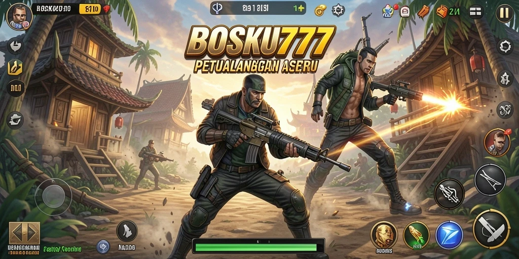 Tampilan gameplay seru dan menarik dari BOSKU777.