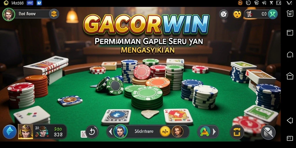 Tampilan gameplay Gaple yang seru dan interaktif di GACORWIN.