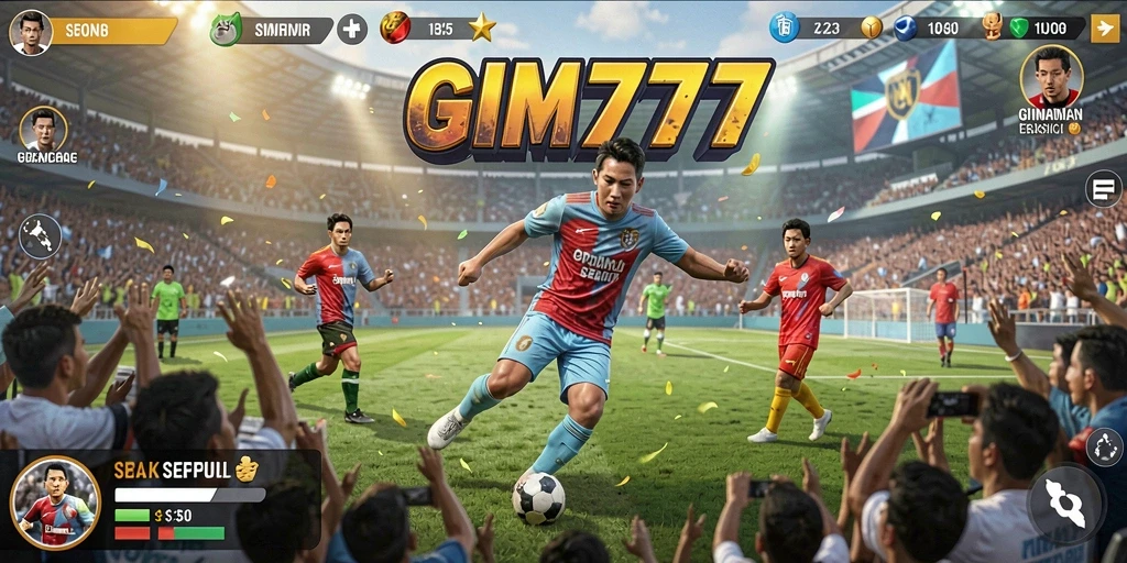 Tangkapan layar GIM777 menampilkan aksi mendebarkan dalam pertandingan sepak bola.