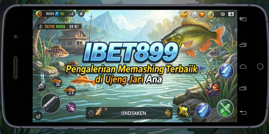 Tampilan memikat gameplay IBET899 dengan berbagai ikan dan lokasi memancing.