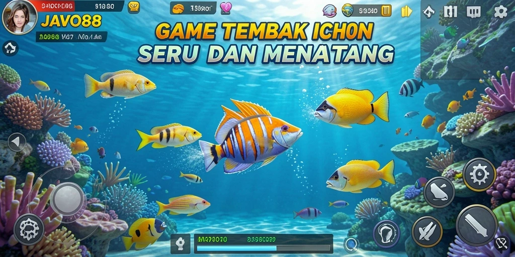 Tampilan gameplay <strong>JAVO88</strong> yang penuh aksi Tembak Ikan.