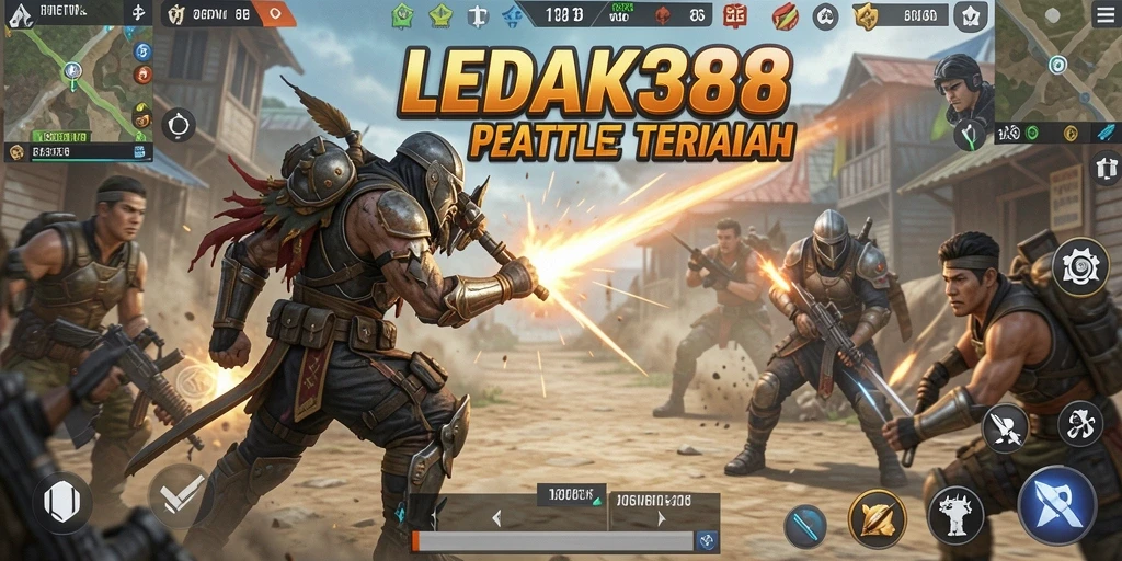 Tampilan gameplay menarik dalam pertarungan Battle Royale di LEDAK388.