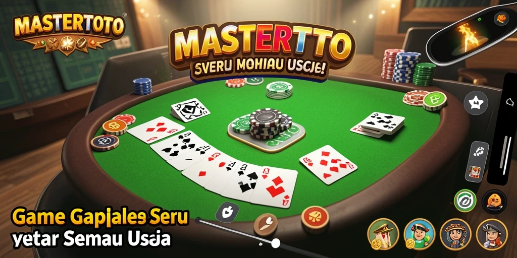 Screenshot gameplay MASTERTOTO dengan suasana bermain Gaple yang seru.