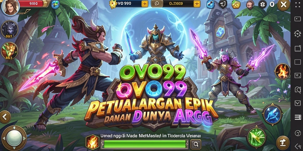 Screenshot gameplay OVO99 menampilkan aksi seru dalam pertempuran ARPG.