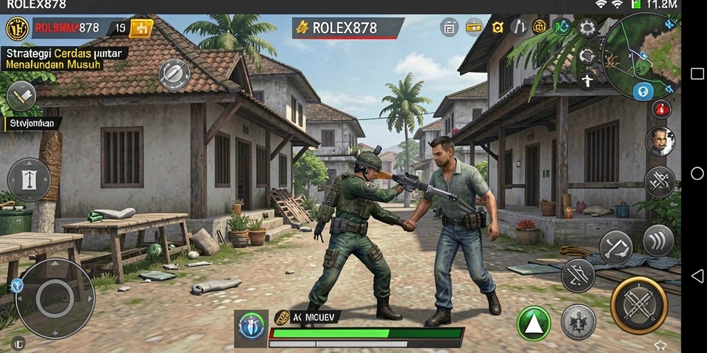 Tampilan menarik dari gameplay strategis ROLEX878.