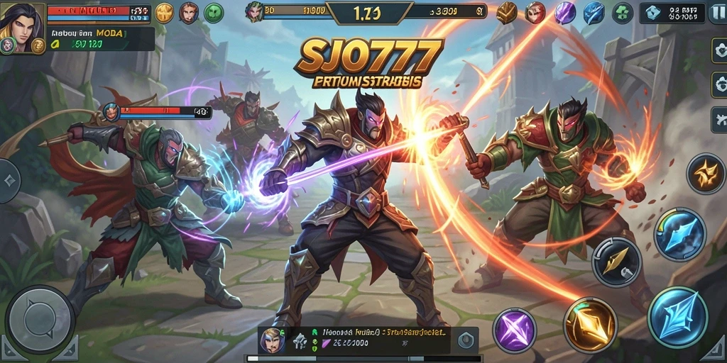 Screenshot utama SJO777 yang menunjukkan aksi MOBA seru.