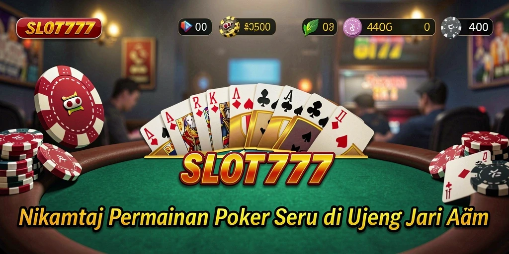 Tampilan screenshot yang menunjukkan keseruan permainan Poker.
