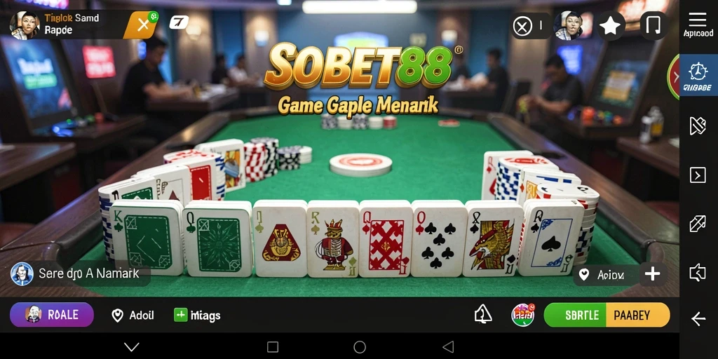 Gameplay seru permainan Gaple yang menyenangkan dan menarik.