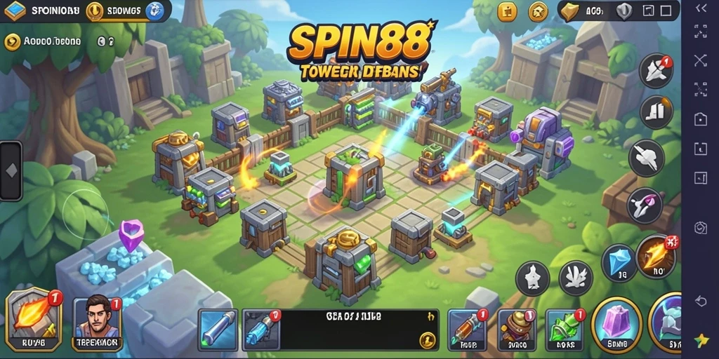 Gameplay SPIN88 yang seru dan menantang di Tower Defense.
