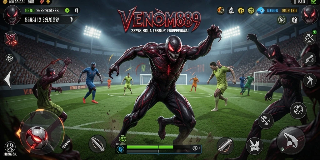 Tampilan permainan sepak bola yang mendebarkan di VENOM889.