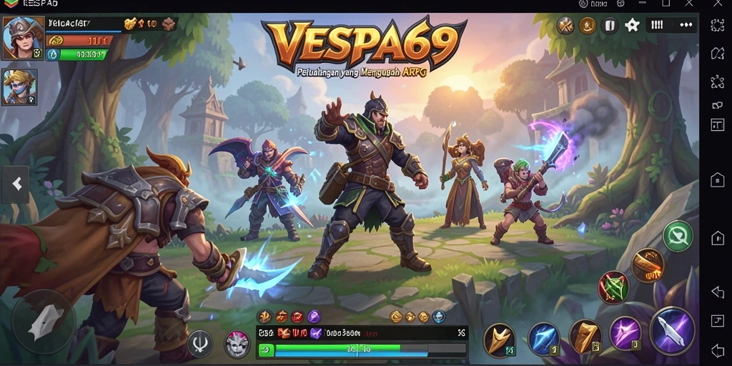 Tangkapan layar dari VESPA69 menampilkan aksi pertarungan mendebarkan dalam permainan ARPG.